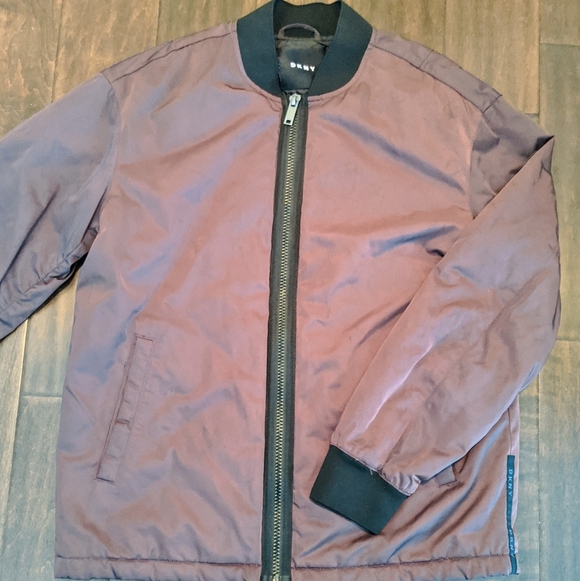 NWOT DKNY Nylon Purple Bomber - Picture 4 of 9